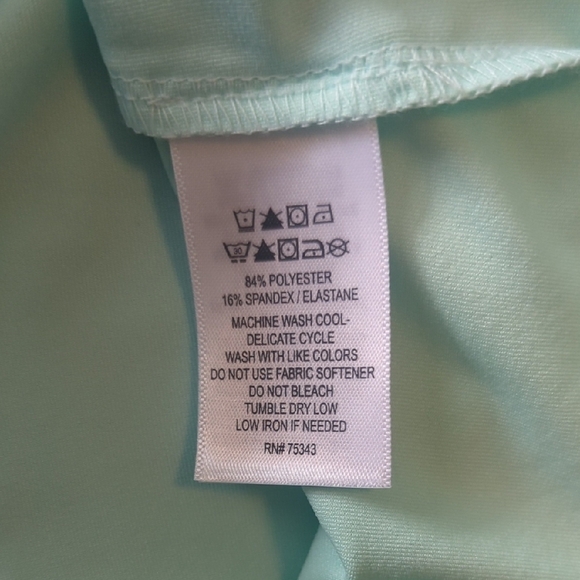 NWT Tommy Bahama Sea Foam Green Quarter Zip Polo, US XS - Picture 5 of 8